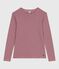 Camiseta Icónica de manga larga de algodón para mujer rojo AMARANTE/ MARSHMALLOW