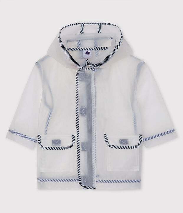 Chubasquero transparente para beb&eacute; unisex blanco