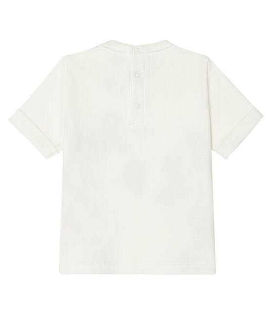 Camiseta de manga corta para bebé niño blanco MARSHMALLOW
