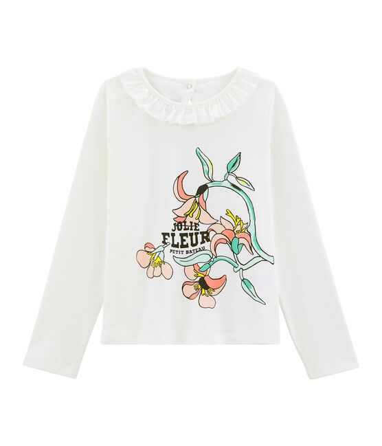 Camiseta de niña blanco MARSHMALLOW