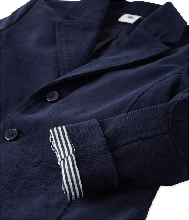 Chaqueta de terciopelo para ni&ntilde;o azul