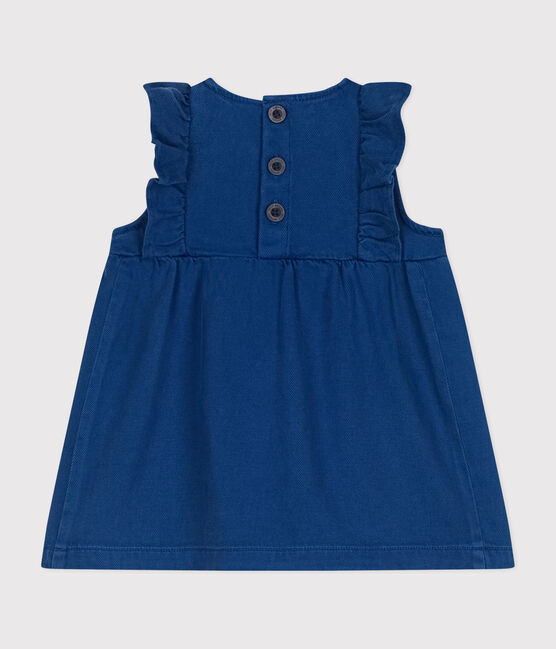 Vestido sin mangas de algodón/lyocell para bebé azul INCOGNITO