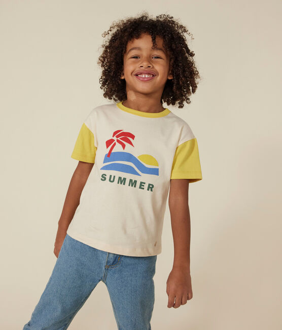 Camiseta estampada de jersey para niño amarillo AVALANCHE/ NECTAR