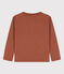 Camiseta de algodón de manga larga de niño marron CINA
