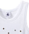 Camiseta sin mangas con motivo dorado para niña blanco ECUME