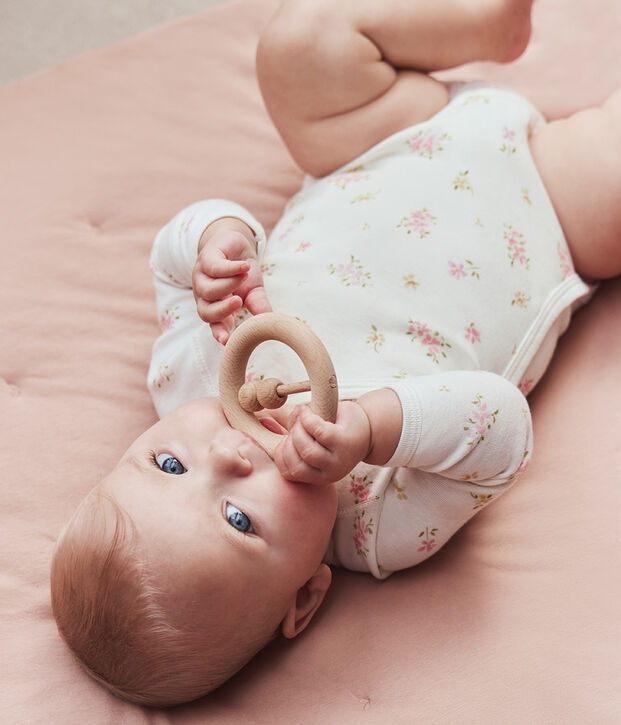 Juego de bodies cruzados y estampados de manga larga de algod&oacute;n para beb&eacute; multicolor