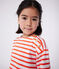 Vestido infantil de algodón de manga larga a rayas rosa FLEUR/ SPICY