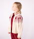 Cárdigan infantil de lana y algodón con estampado jacquard