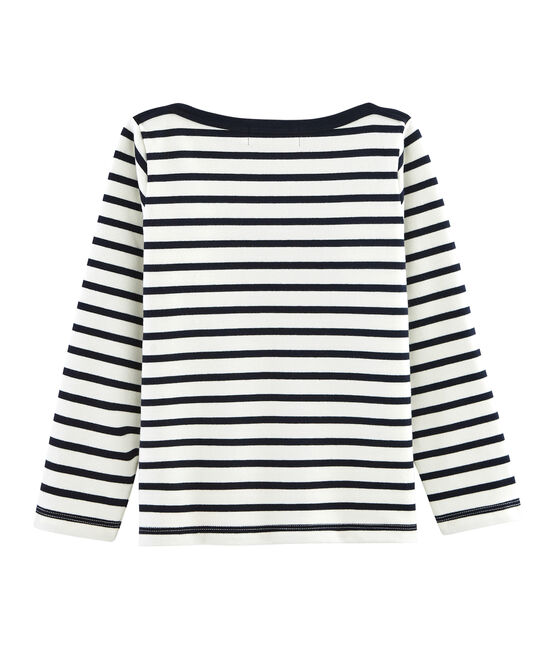 Jersey marinero icónico para niño beige COQUILLE/azul SMOKING