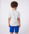 Camiseta infantil de manga corta de algodón con estampado gris BELUGA CHINE