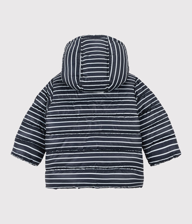 Chaqueta acolchada para beb&eacute; azul/blanco