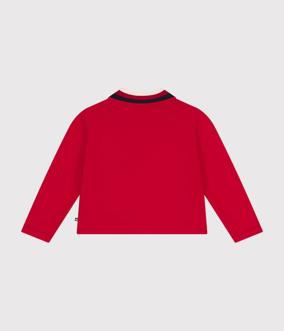Cárdigan de muletón de niño rojo CORRIDA