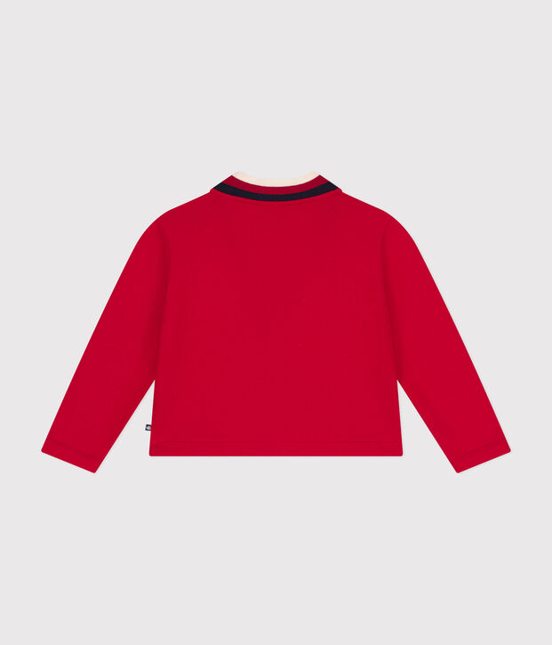 C&aacute;rdigan de mulet&oacute;n de ni&ntilde;o rojo
