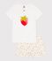 Pijama corto infantil de algod&oacute;n con estampado de frutas blanco MARSHMALLOW/blanco MULTICO