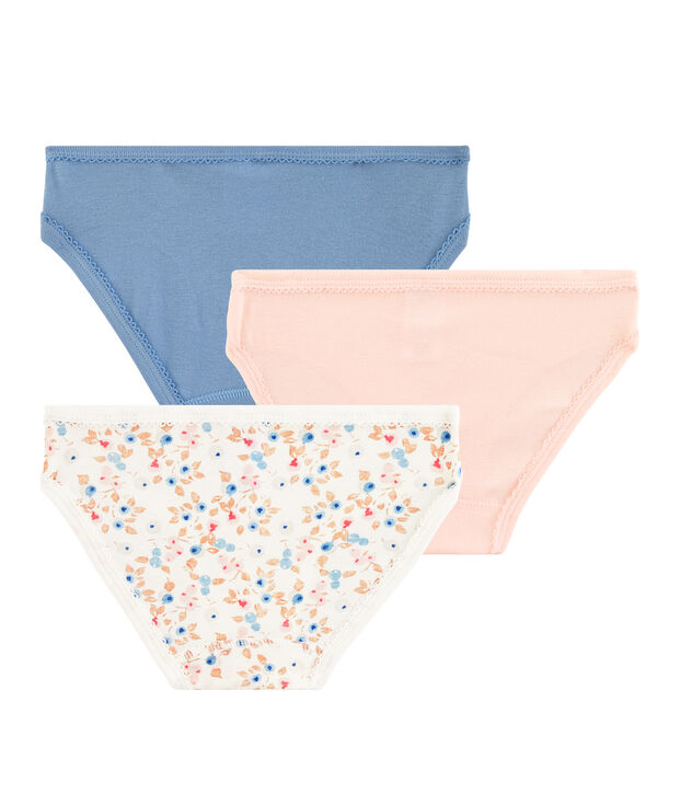 Tr&iacute;o de braguitas para ni&ntilde;a para ni&ntilde;a multicolor