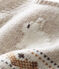 Cárdigan de punto en Jacquard para bebé niño beige CREAMY CHINE