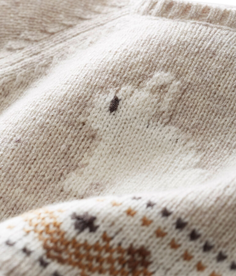 C&aacute;rdigan de punto en Jacquard para beb&eacute; ni&ntilde;o beige