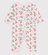 Pijama de algodón sin pies con flores para bebé