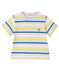 Camiseta de rayas para bebé niño beige CREAMY/blanco MULTICO