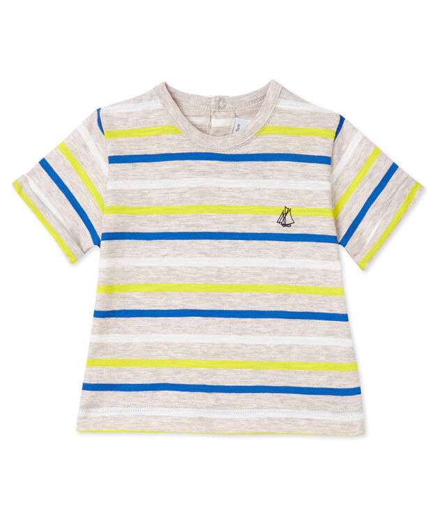 Camiseta de rayas para beb&eacute; ni&ntilde;o beige/multicolor