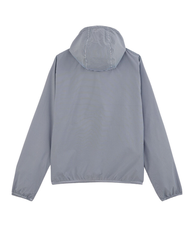 Cortavientos corto unisex azul/blanco