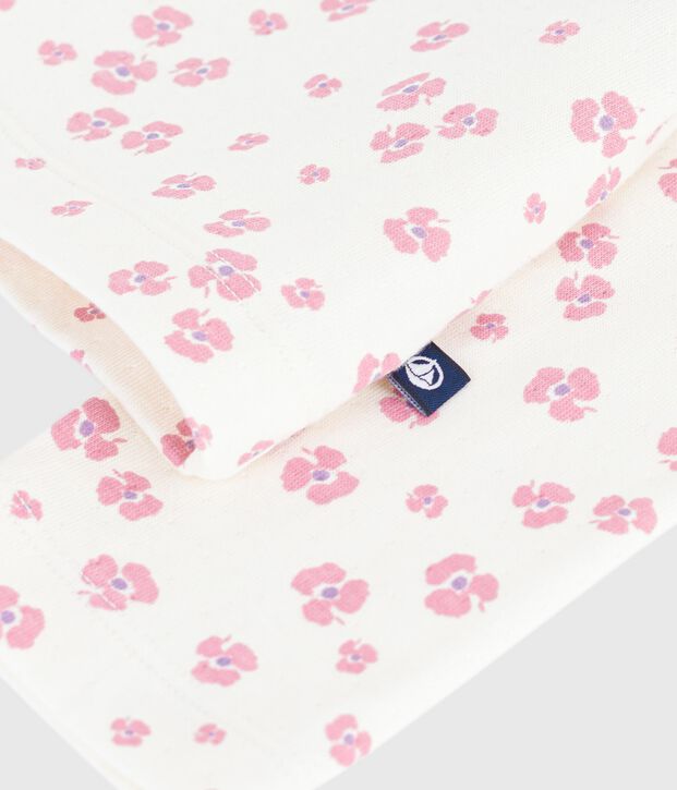 Camiseta infantil de algod&oacute;n de manga larga con estampado crudo/multicolor