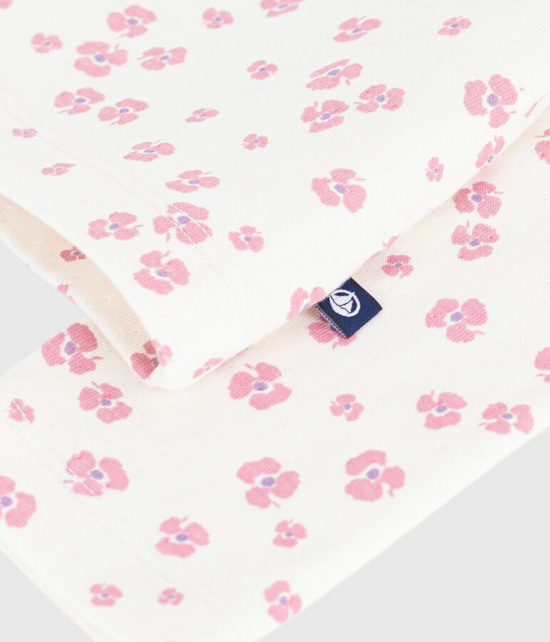 Camiseta infantil de algod&oacute;n de manga larga con estampado crudo/multicolor