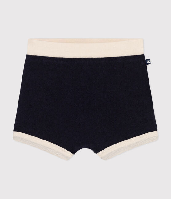 Pantalón corto de rizo de bebé azul SMOKING
