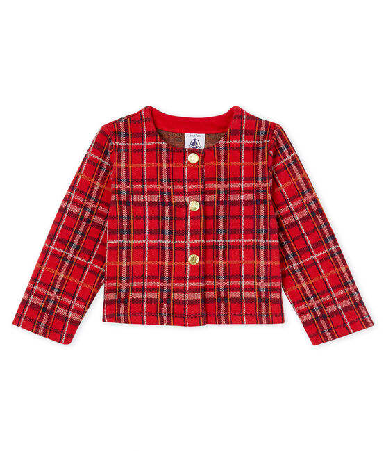 Cárdigan de cuadros para bebé niña rojo TERKUIT/blanco MULTICO CN