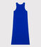 Vestido largo tipo camiseta sin mangas de algodón para mujer azul PERSE