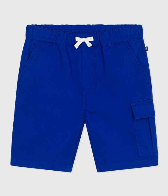 Bermudas de tela de algodón para niño azul SURF