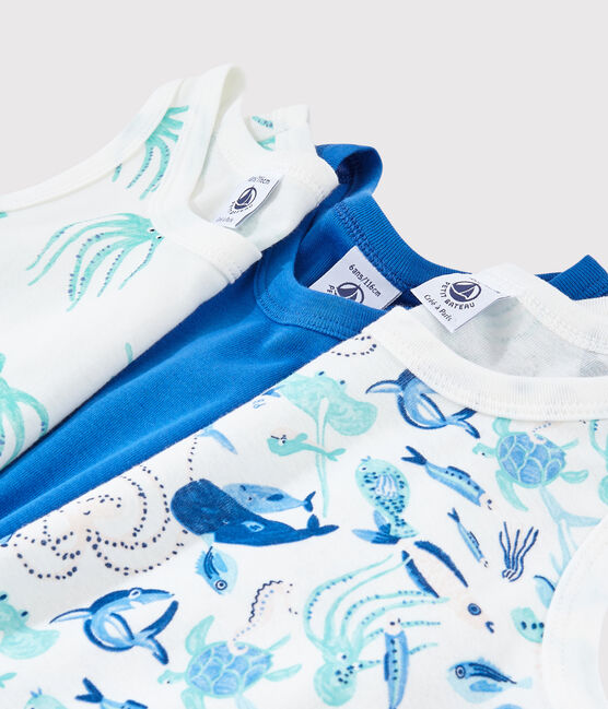 Lote de 3 camisetas de tirantes con estampados de animales marinos de niño variante 1