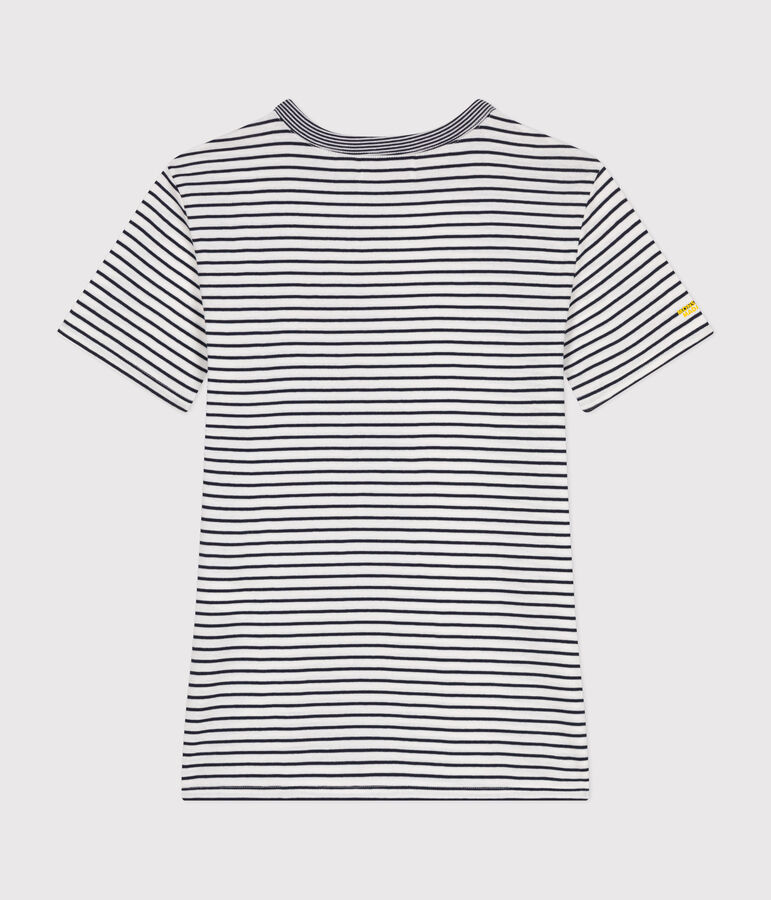 Camiseta L'Iconique Monsieur Madame de algod&oacute;n de mujer blanco/azul