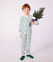 Pijama infantil de terciopelo con estampado blanco/multicolor