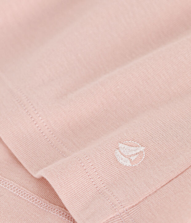 Vestido de manga corta de algod&oacute;n para ni&ntilde;a rosa