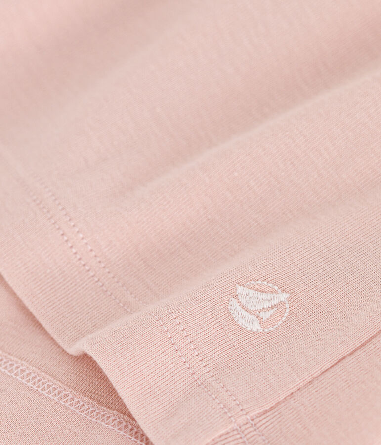 Vestido de manga corta de algod&oacute;n para ni&ntilde;a rosa