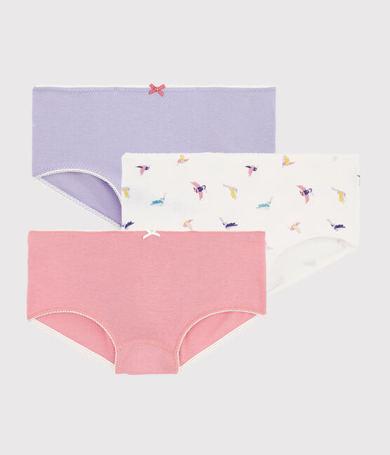 Juego de 3 culottes con estampado de pájaro de niña variante 1