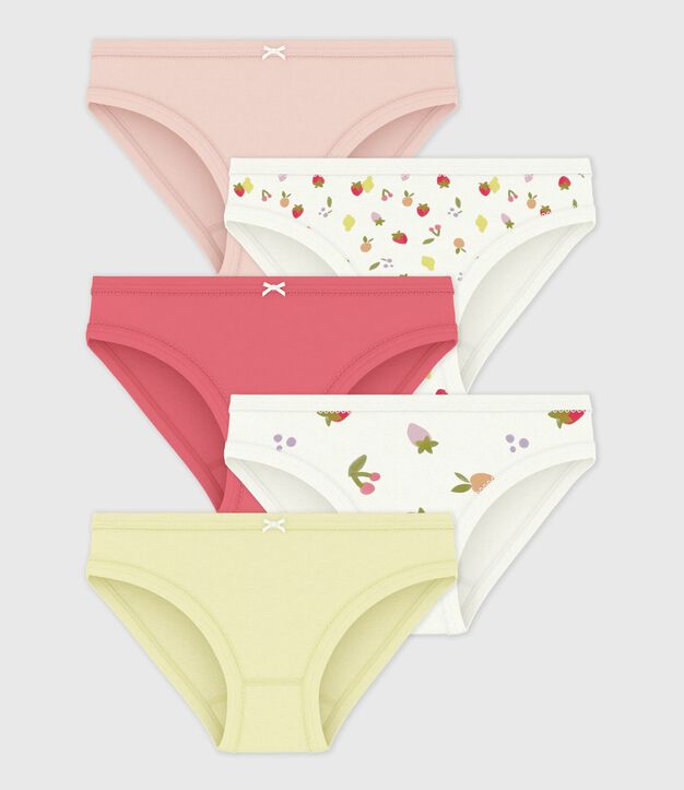 Juego de braguitas infantiles de algod&oacute;n con estampado de frutas multicolor