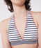 Bikini a rayas para mujer blanco MARSHMALLOW/azul MEDIEVAL