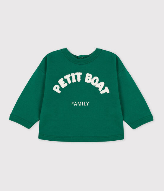 Sudadera de algodón para bebé verde EVERGREEN