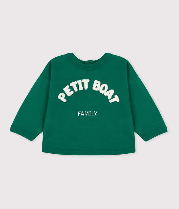 Sudadera de algod&oacute;n para beb&eacute; verde
