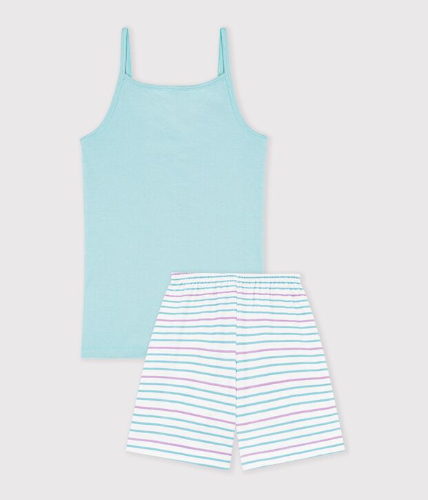 Pyjama short en c&ocirc;te verde/multicolor