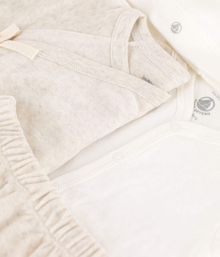 Juego de 4 prendas de algod&oacute;n para beb&eacute; multicolor