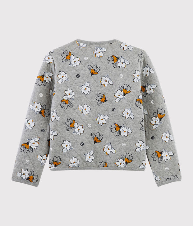 C&aacute;rdigan de tela t&uacute;bica para ni&ntilde;a gris/multicolor