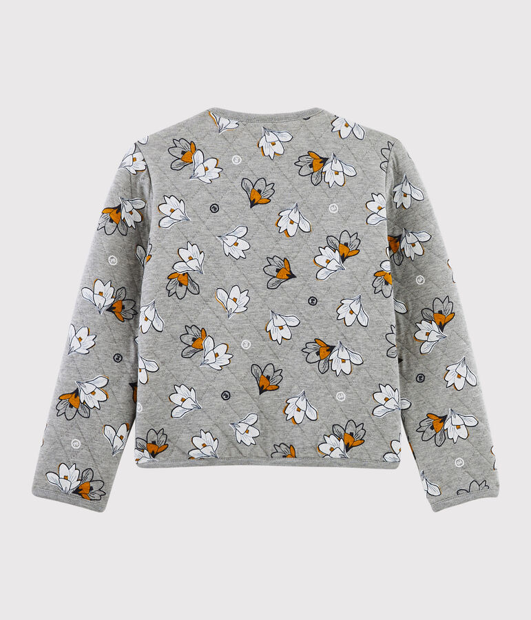 C&aacute;rdigan de tela t&uacute;bica para ni&ntilde;a gris/multicolor