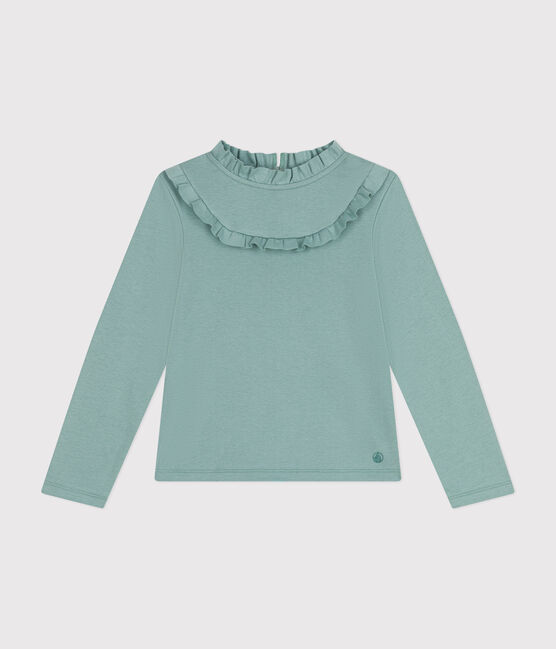 Camiseta de manga larga de punto para niña verde PAUL