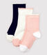 Lote de 3 pares de calcetines de niña