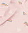 Pijama infantil de felpa cepillada con estampado de estrellas y corazones rosa/multicolor