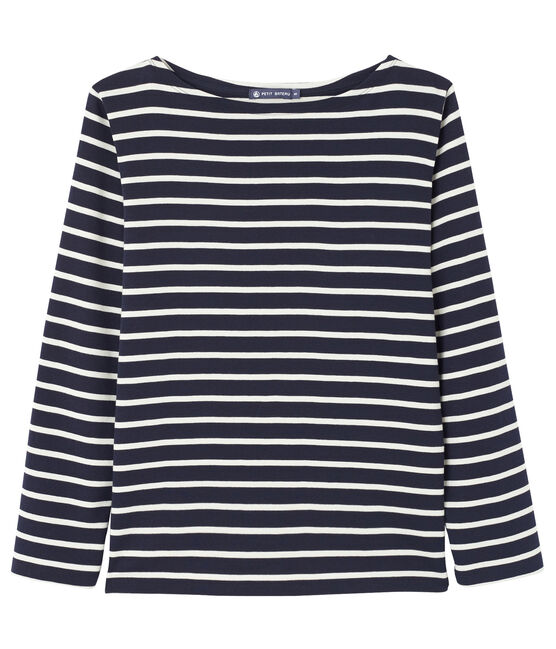 Camiseta unisex a rayas azul SMOKING/beige COQUILLE