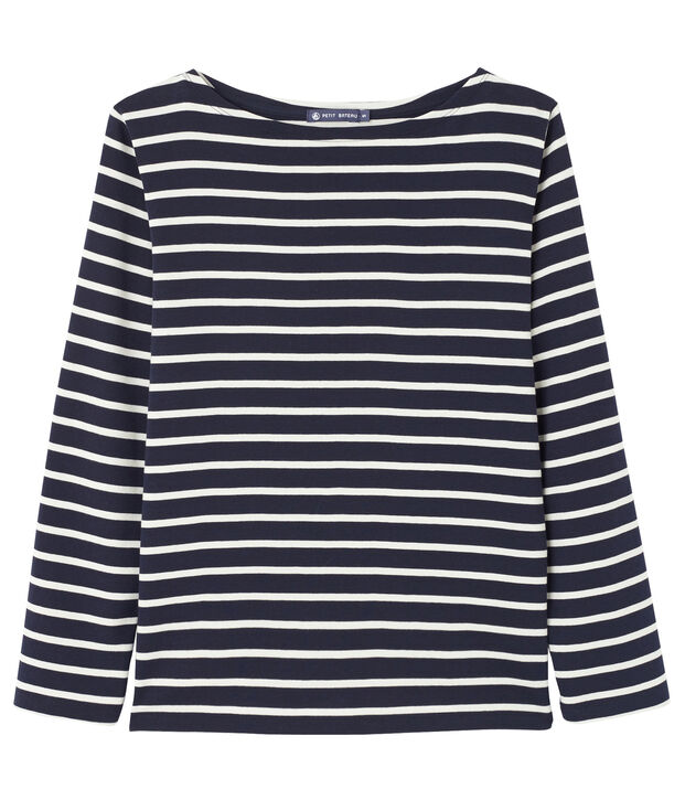 Camiseta unisex a rayas azul/blanco